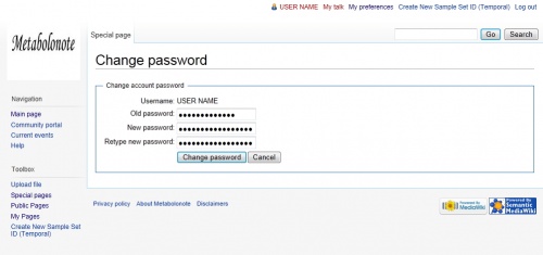 Change password